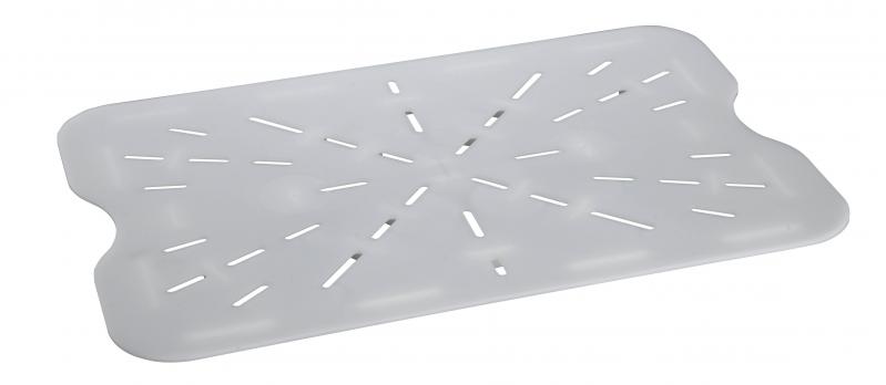 Clear Polycarbonate Drain Shelf for 18" x 26" Food Storage Containers 1 Clear Polycarbonate Drain Shelf for 18" x 26" Food Storage Containers